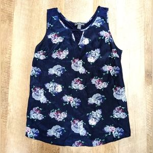 Market & Spruce Floral Print Sleeveless Top Size Small